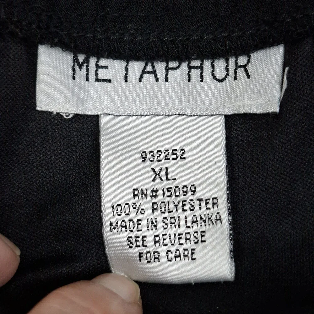 Vintage Metaphor Black Layered Ruffle Hem Fit and Flare Skirt Sz XL Dressy